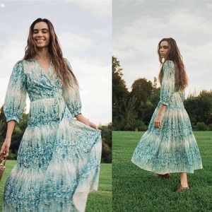 Christy Dawn Noah Dress/Wrap Dress/ Morning Gladiola/ XS